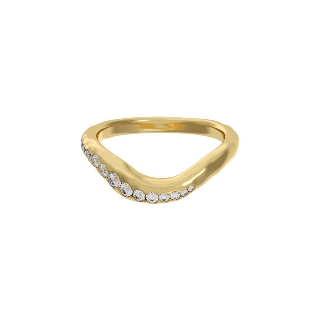 Minerva Asymmetrical Shaped Diamond Ring