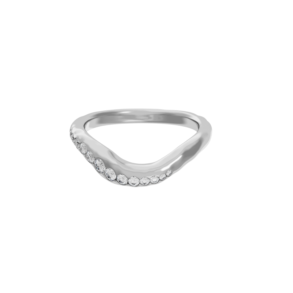 Minerva Asymmetrical Shaped Diamond Ring