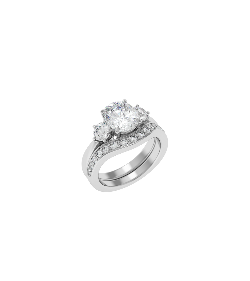 Platinum--75% Coverage Lab Grown Diamonds--Know The Ring Size, Platinum--75% Coverage Lab Grown Diamonds--Decide Ring Size Later, 