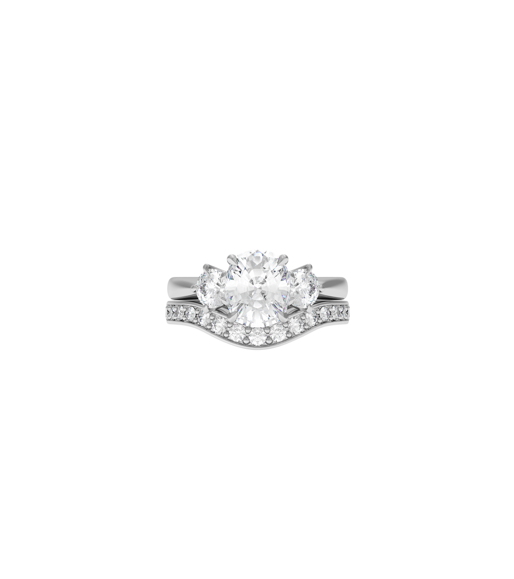 Platinum--75% Coverage Lab Grown Diamonds--Know The Ring Size, Platinum--75% Coverage Lab Grown Diamonds--Decide Ring Size Later, 