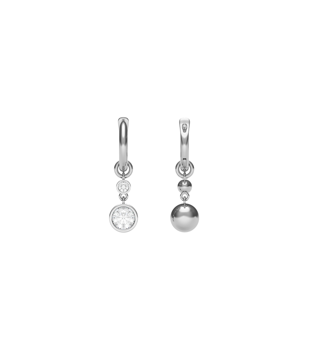 Platinum--Cora hoops and drops [1.46ct], Platinum--Drops only [1.46ct],