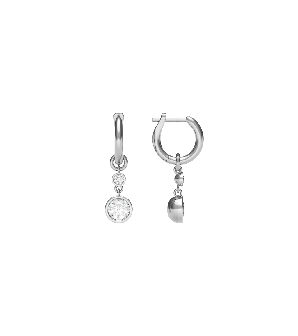 Platinum--Cora hoops and drops [1.46ct], Platinum--Drops only [1.46ct],