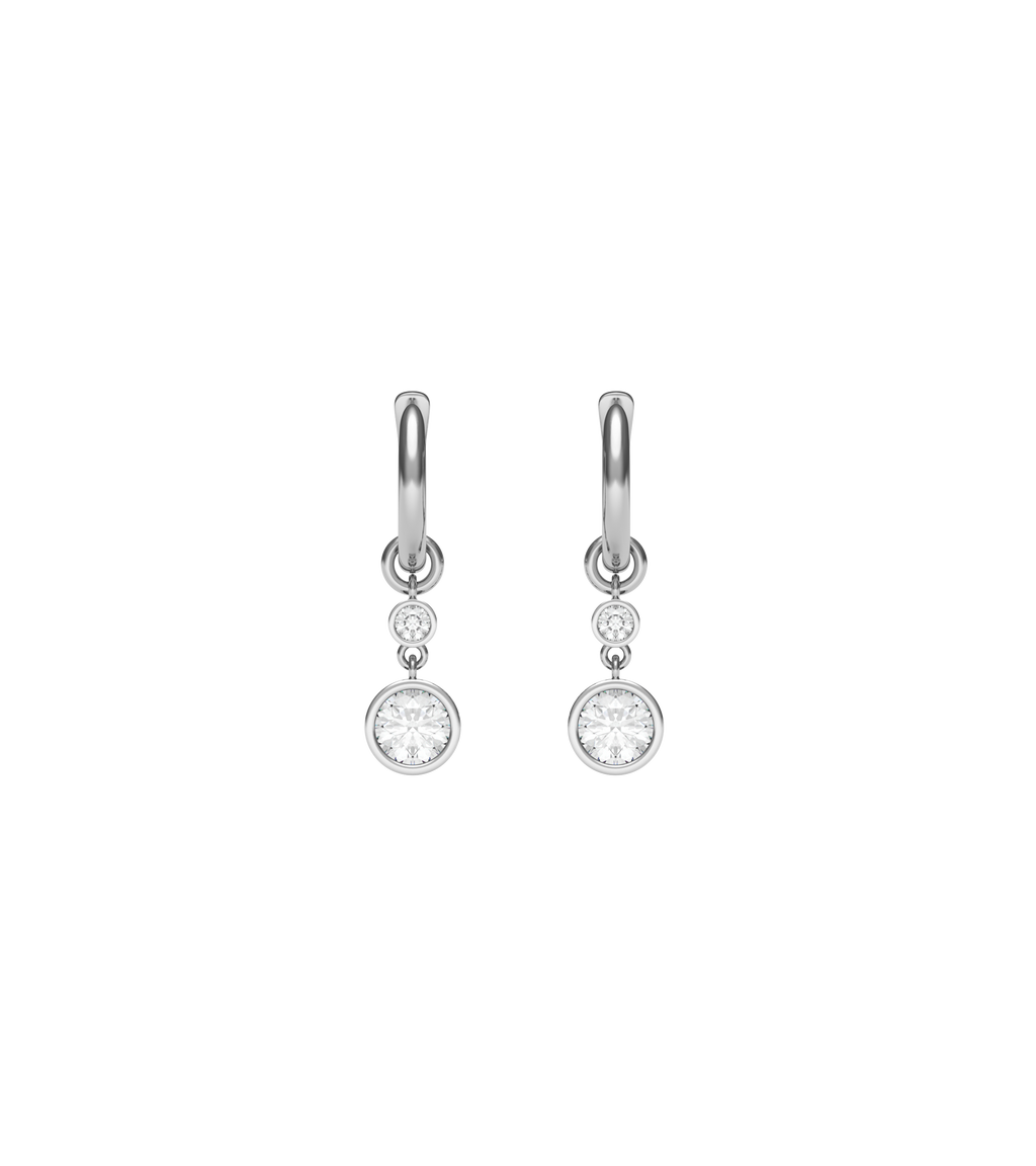 Platinum--Cora hoops and drops [1.46ct], Platinum--Drops only [1.46ct],