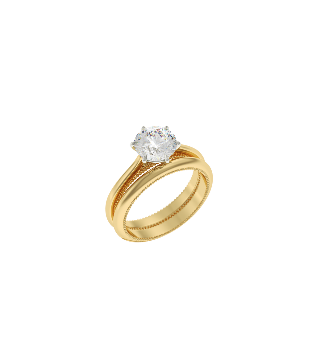 14ct Yellow Gold and Platinum--1ct Lab Grown Diamond--Normal Ring Band, 14ct Yellow Gold and Platinum--1.25ct Lab Grown Diamond--Normal Ring Band, 14ct Yellow Gold and Platinum--1.5ct Lab Grown Diamond--Normal Ring Band, 14ct Yellow Gold and Platinum--1.75ct Lab Grown Diamond--Normal Ring Band, 14ct Yellow Gold and Platinum--2ct Lab Grown Diamond--Normal Ring Band,