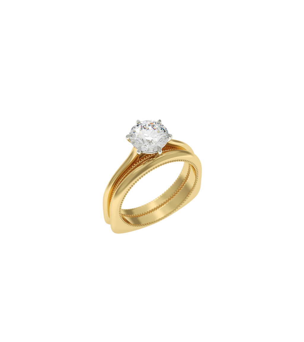 14ct Yellow Gold and Platinum--1ct Lab Grown Diamond--Normal Ring Band, 14ct Yellow Gold and Platinum--1.25ct Lab Grown Diamond--Normal Ring Band, 14ct Yellow Gold and Platinum--1.5ct Lab Grown Diamond--Normal Ring Band, 14ct Yellow Gold and Platinum--1.75ct Lab Grown Diamond--Normal Ring Band, 14ct Yellow Gold and Platinum--2ct Lab Grown Diamond--Normal Ring Band,