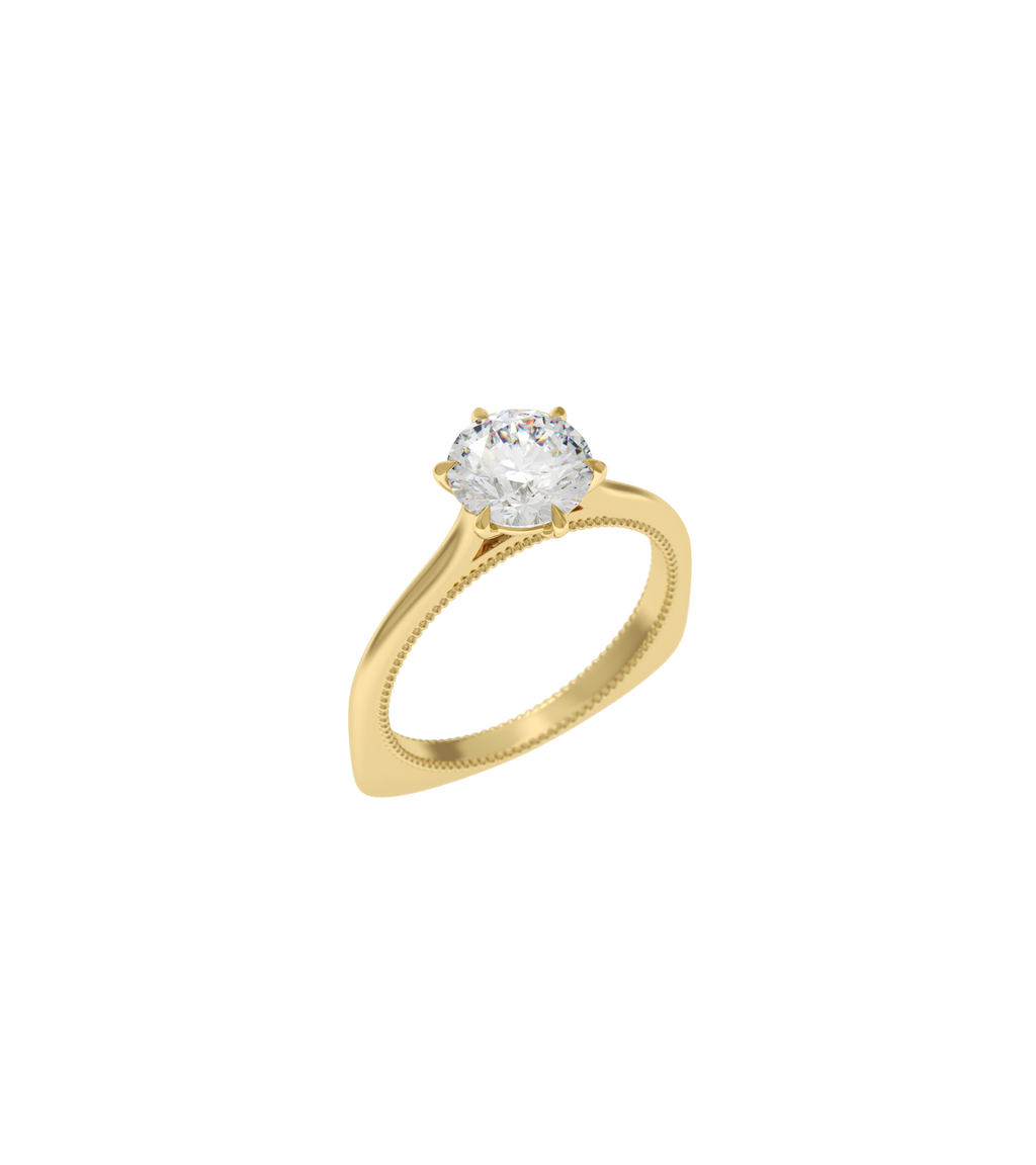 14ct Yellow Gold--1ct Lab Grown Diamond--Normal Ring Band, 14ct Yellow Gold--1.25ct Lab Grown Diamond--Normal Ring Band, 14ct Yellow Gold--1.5ct Lab Grown Diamond--Normal Ring Band, 14ct Yellow Gold--1.75ct Lab Grown Diamond--Normal Ring Band, 14ct Yellow Gold--2ct Lab Grown Diamond--Normal Ring Band,