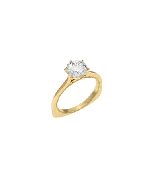 14ct Yellow Gold--1ct Lab Grown Diamond--Normal Ring Band, 14ct Yellow Gold--1.25ct Lab Grown Diamond--Normal Ring Band, 14ct Yellow Gold--1.5ct Lab Grown Diamond--Normal Ring Band, 14ct Yellow Gold--1.75ct Lab Grown Diamond--Normal Ring Band, 14ct Yellow Gold--2ct Lab Grown Diamond--Normal Ring Band,