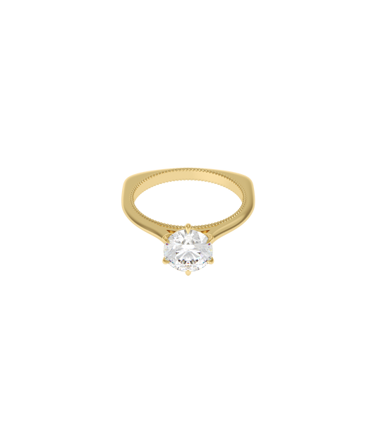 14ct Yellow Gold--1ct Lab Grown Diamond--Normal Ring Band, 14ct Yellow Gold--1.25ct Lab Grown Diamond--Normal Ring Band, 14ct Yellow Gold--1.5ct Lab Grown Diamond--Normal Ring Band, 14ct Yellow Gold--1.75ct Lab Grown Diamond--Normal Ring Band, 14ct Yellow Gold--2ct Lab Grown Diamond--Normal Ring Band,