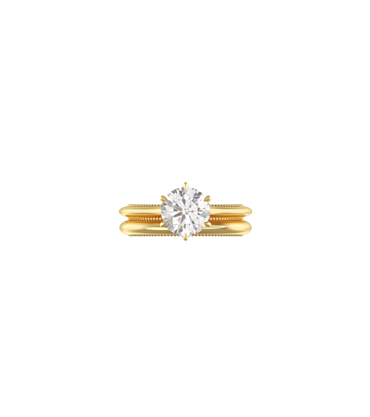 14ct Yellow Gold--1ct Lab Grown Diamond--Normal Ring Band, 14ct Yellow Gold--1.25ct Lab Grown Diamond--Normal Ring Band, 14ct Yellow Gold--1.5ct Lab Grown Diamond--Normal Ring Band, 14ct Yellow Gold--1.75ct Lab Grown Diamond--Normal Ring Band, 14ct Yellow Gold--2ct Lab Grown Diamond--Normal Ring Band,