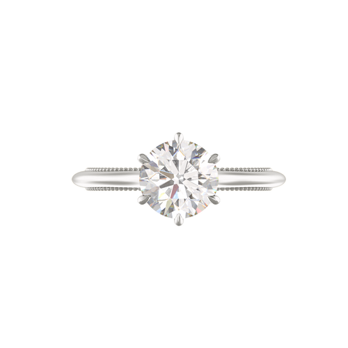 Audley Solitaire Ring - Round-cut