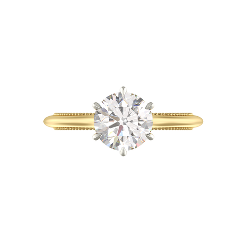 Audley Solitaire Ring - Round-cut
