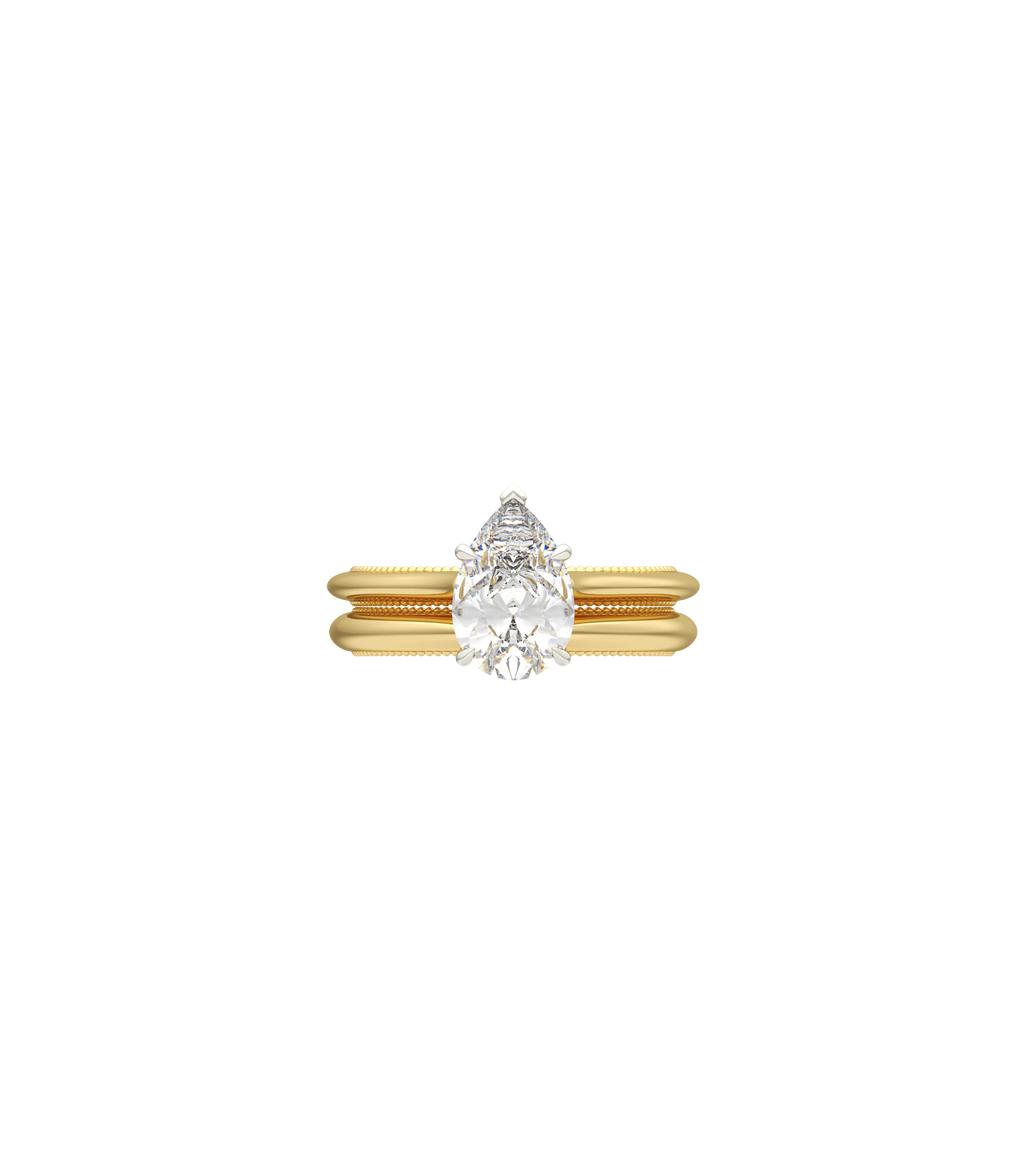 Audley Solitaire Ring - Pear-cut