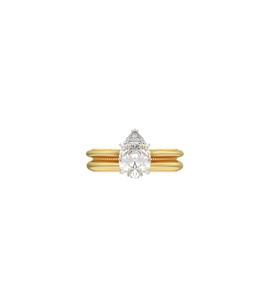 Audley Solitaire Ring - Pear-cut