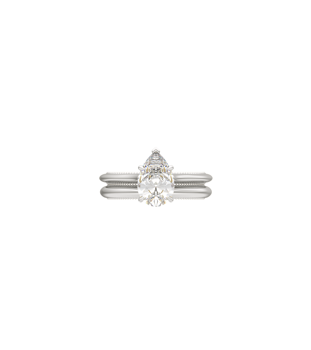 Audley Solitaire Ring - Pear-cut