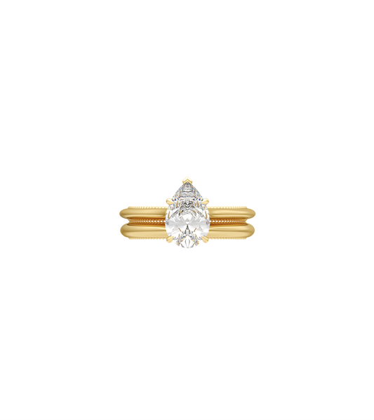 Audley Solitaire Ring - Pear-cut