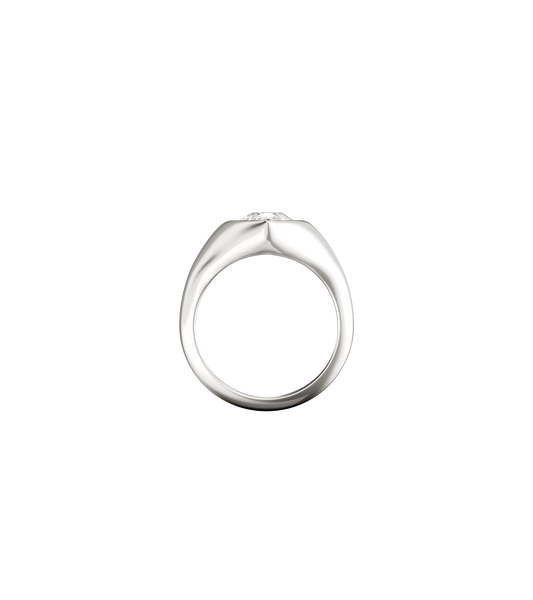 Minerva Pear Solitaire Ring