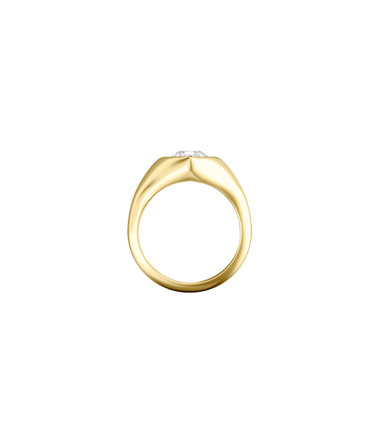 Minerva Pear Solitaire Ring