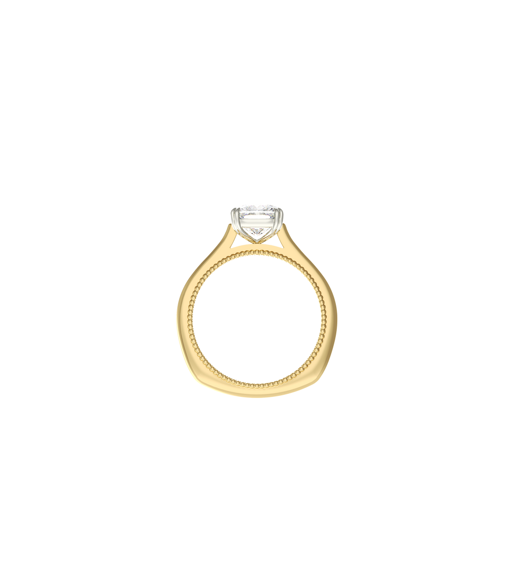 14ct Yellow Gold and Platinum--1.5ct Lab Grown Diamond--Decide Ring Size Later, 14ct Yellow Gold and Platinum--1.5ct Lab Grown Diamond--Know The Ring Size,