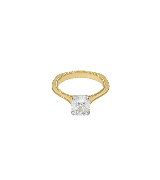 14ct Yellow Gold and Platinum--1.5ct Lab Grown Diamond--Decide Ring Size Later, 14ct Yellow Gold and Platinum--1.5ct Lab Grown Diamond--Know The Ring Size,