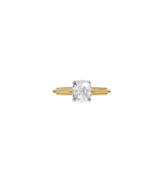 14ct Yellow Gold and Platinum--1.5ct Lab Grown Diamond--Decide Ring Size Later, 14ct Yellow Gold and Platinum--1.5ct Lab Grown Diamond--Know The Ring Size, 