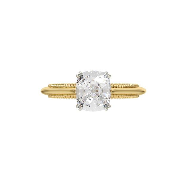 Audley Solitaire Ring - Cushion-cut