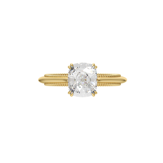 Audley Solitaire Ring - Cushion-cut