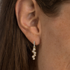Yellow Gold Cumulus Diamond Huggie Hoop Earrings for Women | Lylies 