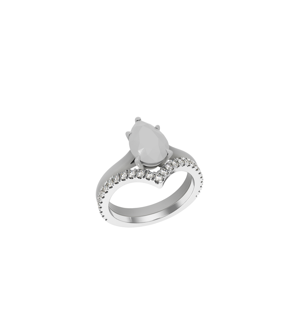 Platinum--75% Coverage Lab Grown Diamonds (0.32ct)--Decide Ring Size Later, Platinum--75% Coverage Lab Grown Diamonds (0.32ct)--Know The Ring Size,