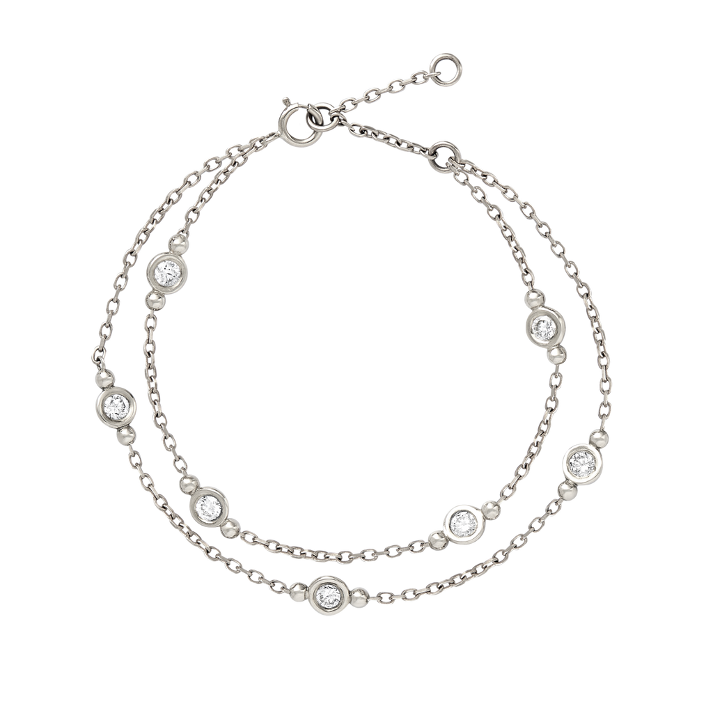 Double Celeste Diamond Bracelet