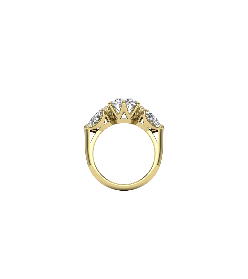 14ct Yellow Gold--2.13ct Lab Grown Diamonds--Decide Ring Size Later, 14ct Yellow Gold--2.13ct Lab Grown Diamonds--Know The Ring Size,