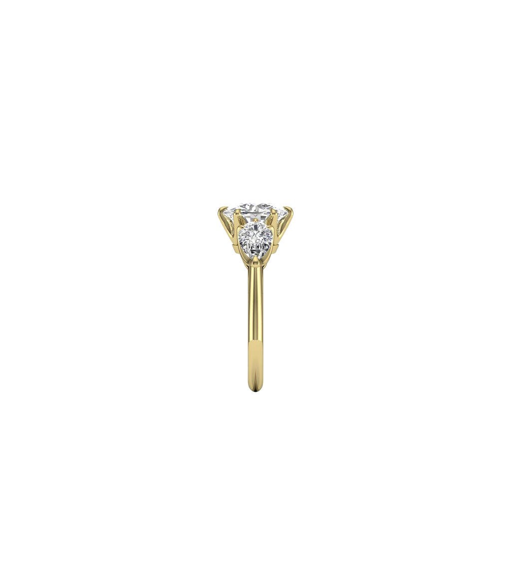 14ct Yellow Gold--2.13ct Lab Grown Diamonds--Decide Ring Size Later, 14ct Yellow Gold--2.13ct Lab Grown Diamonds--Know The Ring Size,