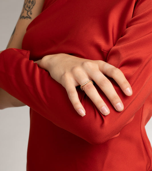 Freyr Shaped Diamond Ring