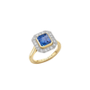 14ct Yellow Gold and Sapphire--Emerald and lab grown diamonds--Decide Ring Size Later, 14ct Yellow Gold and Platinum--Sapphire and lab grown diamonds--Know The Ring Size,
