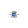 Platinum--Sapphire and lab grown diamonds--Decide Ring Size Later, Platinum--Sapphire and lab grown diamonds--Know The Ring Size, 