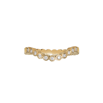 Freyr Shaped Diamond Ring - delicate