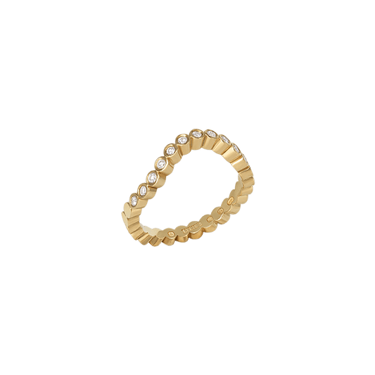 Freyr Shaped Diamond Ring