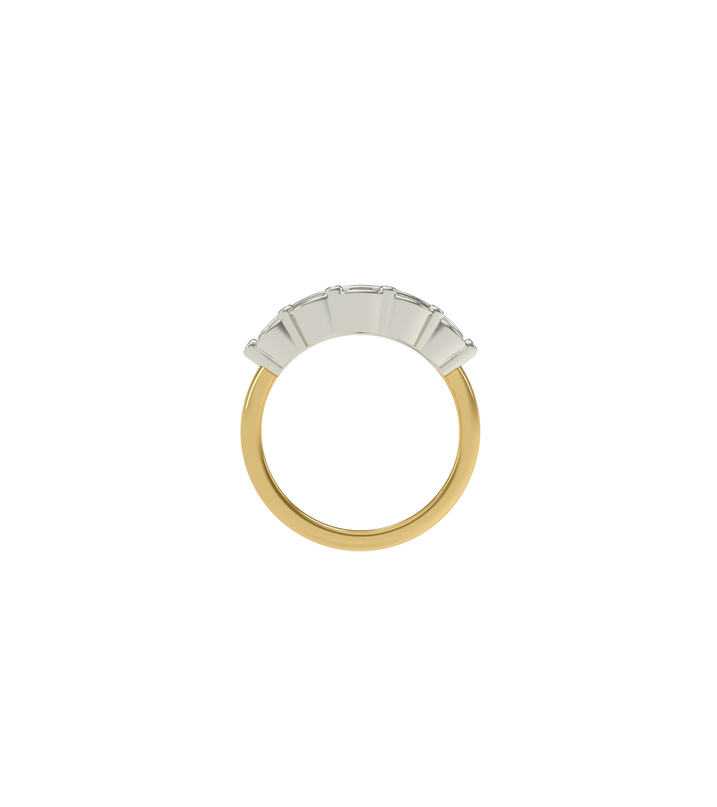 14ct Yellow Gold and Platinum--Lab Grown Diamonds [0.85ct]--Decide Ring Size Later, 14ct Yellow Gold and Platinum--Lab Grown Diamonds [0.85ct]--Know The Ring Size,