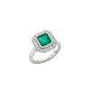 Platinum--Emerald and lab grown diamonds--Decide Ring Size Later, Platinum--Emerald and lab grown diamonds--Know The Ring Size, 