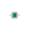 Platinum--Emerald and lab grown diamonds--Decide Ring Size Later, Platinum--Emerald and lab grown diamonds--Know The Ring Size, 