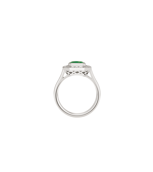 Platinum--Emerald and lab grown diamonds--Decide Ring Size Later, Platinum--Emerald and lab grown diamonds--Know The Ring Size, 