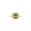 14ct Yellow Gold and Platinum--Emerald and lab grown diamonds--Decide Ring Size Later, 14ct Yellow Gold and Platinum--Emerald and lab grown diamonds--Know The Ring Size, 