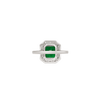 Platinum--Emerald and lab grown diamonds--Decide Ring Size Later, Platinum--Emerald and lab grown diamonds--Know The Ring Size, 