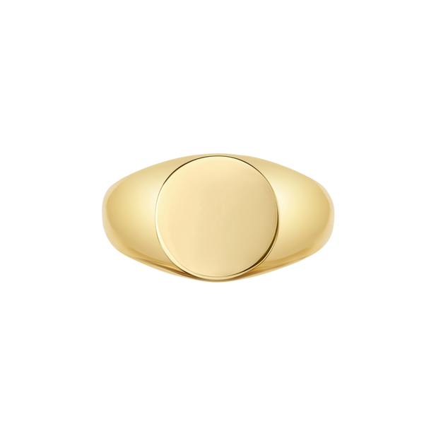 Pan Signet Engagement Ring