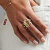 Yellow Gold Whirlwind Storm Lab Grown Diamond Ring for Women | Lylies 