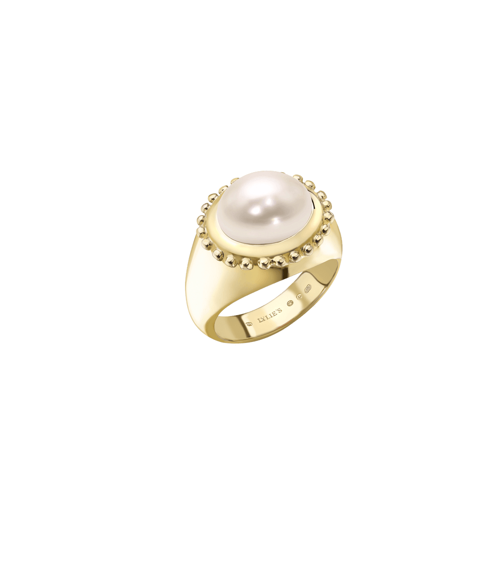 Yellow Gold Glebe band Ring for Women | Lylies 