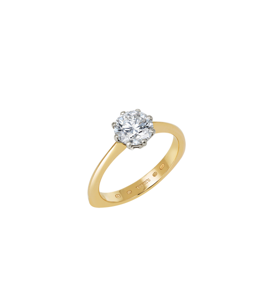 Amas Solitaire Ring - Round