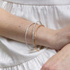 Yellow Gold Clara Forged Bangle bracelet for Women | Lylies 