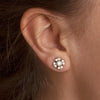 Yellow Gold Primavera Diamond Stud Earrings for Women | Lylies 