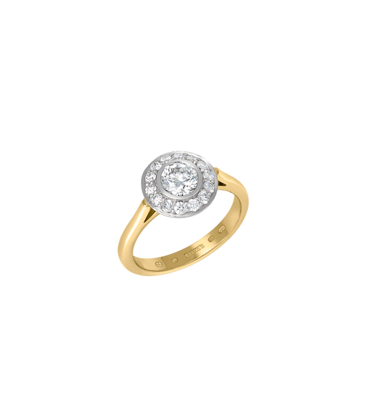18ct Yellow Gold and Platinum--0.94ct Lab Grown Diamonds--Decide Ring Size Later, 18ct Yellow Gold and Platinum--0.94ct Lab Grown Diamonds--Know The Ring Size, 