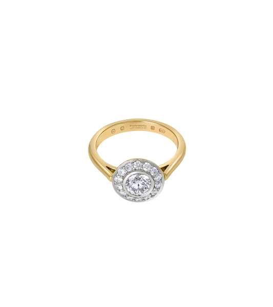 18ct Yellow Gold and Platinum--0.94ct Lab Grown Diamonds--Decide Ring Size Later, 18ct Yellow Gold and Platinum--0.94ct Lab Grown Diamonds--Know The Ring Size, 